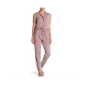 Young‎ Fabulous & Broke 100% Tencel Pink Wash Jumpsuit Jogger sz S
